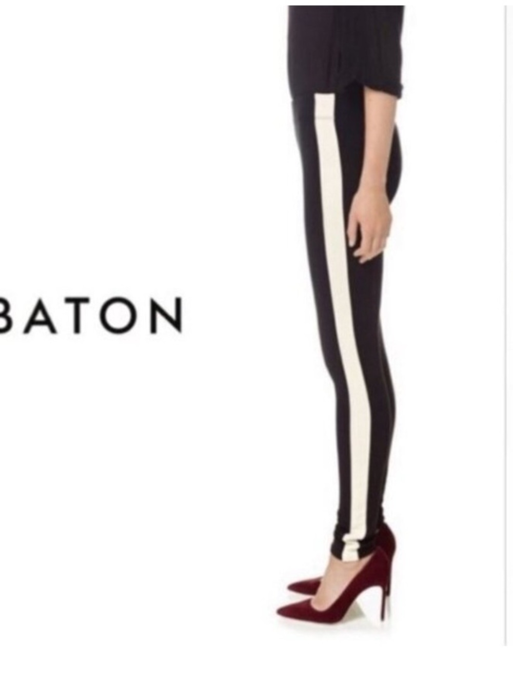 Aritzia Babaton Tuxedo Leggings Stripes Pants High Waist Office business casual